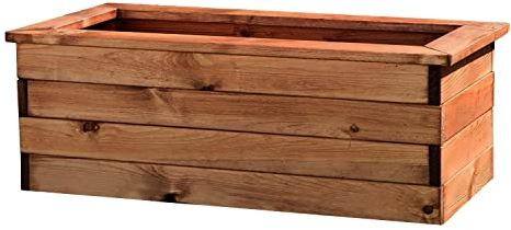 Hortico Large Plant Pots 82cm Wooden Planter for Garden Trough Planter 106L