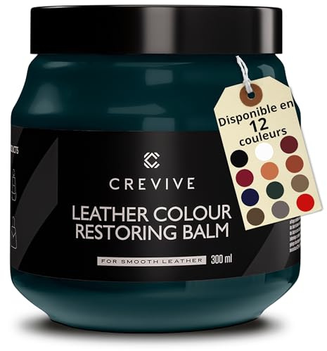 CREVIVE Juego de reparación de Cuero Verde Oscuro 300 ml (Verde) - Cuidado de Cuero para Auto - Reparación de Cuero para sofá - Reparación de Asiento de Auto