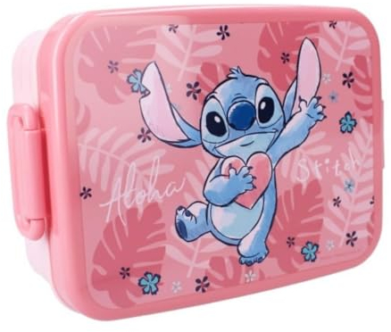 My sweety pop - Boîte à goûter - Lunch box – Stitch - Pour enfant - Crèche - Maternelle - Ecole - Vacances - Repas - 16 cm - Pour Fille - Rose - Idée Cadeau