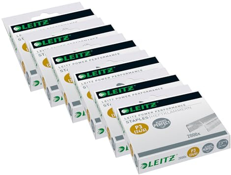 Leitz 55701000 Heftklammer P3, 24/6mm, 6 x 2000 Stück