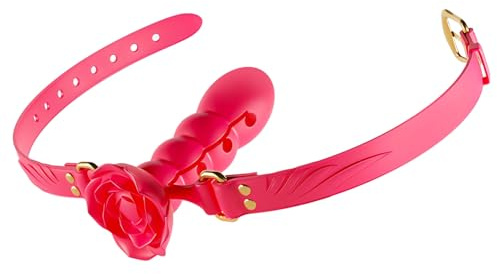 Roluck Mordaza de Silicona, Mordaza Boca Sex Multinivel para Garganta Profunda, Mordazas Bucal Ajustable para Mujeres, Cosplay, Bondage SM, Juguete Sexual con Dildo para Fetiches de Esclavitud