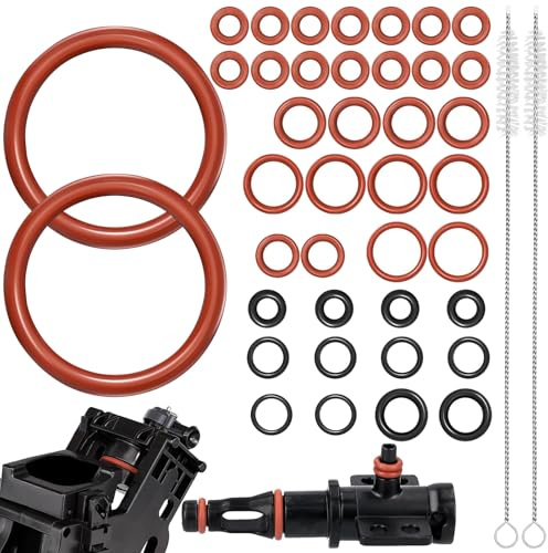 Sinofort 40 Stück Oring Dichtungen, Dichtung O-Ring Wartungssatz, Pflegeset Dichtung O-Ring, Dichtung Wartungssatz O-Ringe Kompatibel für Supportventil Dampfventil Brühgruppe Passend