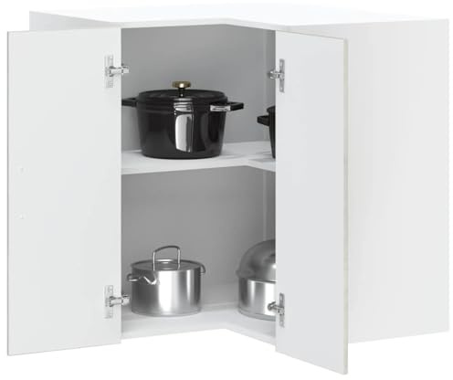 Frdhee Armario de cocina Lucca, armario colgante de esquina de cocina de madera gris hormigón,Armario multiusos para sala de estar, cocina, cuarto de baño