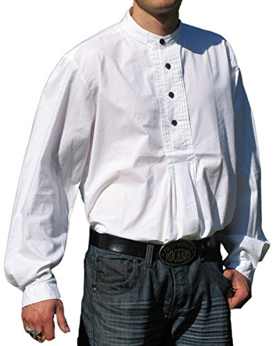 HEMAD Camicia Tradizionale Isar - Puro Cotone - XXXL Bianco