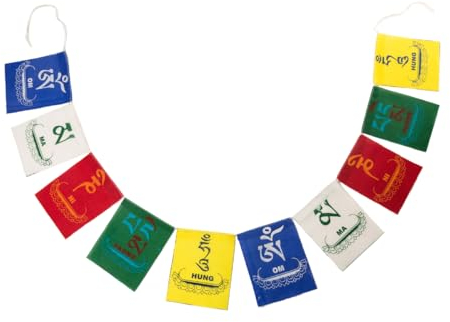 FANMEX - Fantastik - Buddhistische Gebetsfahnen mit Mantra - 1.5 meter 10 Fahnen