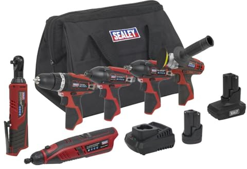 Sealey 6 x 12V SV12 Series Cordless Power Tool Combo Kit CP1200COMBO2