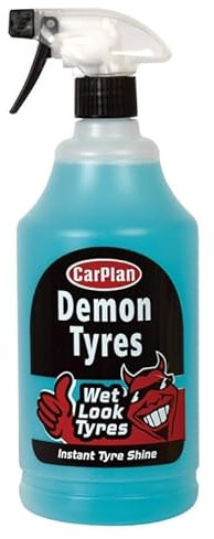 CarPlan Demon Tyres, Instant Tyre Shine, 1 Litre (Pack of 2)