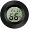 ZHITING - Misuratori di umidità Digitale a Forma Rotonda, Colore Nero, per Interni, con Display LCD Celsius