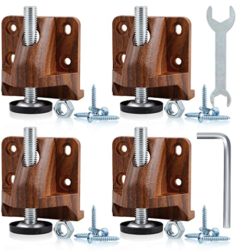 Skelang Niveleur de Levage, niveleur de Pied de Meuble, Pied reglable pour Meuble avec Contre-écrou et vis pour établi, Table, Armoire, capacité de Chargement 272kg par Pied de nivellement, Lot de 4