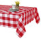 Tischdecke 140x240 - Robustes Tischtuch aus Baumwolle - Hochwertige Tischdecke rot kariert - Table Cloth - Waschbare Stofftischdecke mit 220g/m²