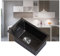 Einzelbecken Aus Edelstahl, Waschbecken, Einbauküche Mit Einzelwaschbecken Unter Der Theke/auf Der Theke Für Den Home-Kitchen-Club (Farbe : Schwarz, Größe : A(46x28cm))