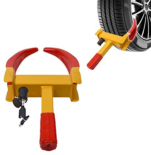 LARS360 Wegfahrsperre Radkralle Reifenkralle, Universal Radkralle, Anhänger Diebstahlsicherung, mit PVC-Beschichtung Wasserdicht und Korrosionsbeständig, Geeignet für die Meisten Fahrzeuge