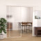 HOMIUSE Schiebetür ESG Glas und Aluminium mattiert 102,5x205 cm Weiß Glasschiebetür Glasschiebetüren Innen Sliding Door Türen Innen Matte Design Schutz Der Privatsphäre Elegant und Modisch