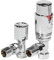 Thermostatic Radiator Valves and Angled Lockshield Valve - Classy and Modern Design 1/2 x 15mm Angled Radiator Valves (Chrome)