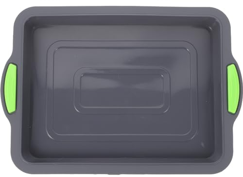 Kichvoe Moules de cuisson en silicone - Rectangulaires - Plaque de cuisson - Poêle à brownie - Ustensiles de cuisson antiadhésifs - Moule à biscuits - Pour la cuisson de gâteaux, brownies, gâteaux au