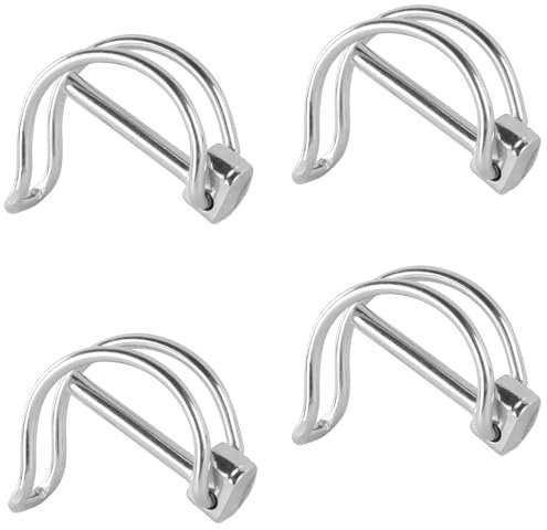 Rohrklappsplinte, 4 Stück Klappsplint, 6 x 45mm mit Rastverschluss,Splint, Sicherungsstift,für Bauernhof Rasen Garten