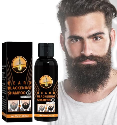 Tkekruh Sapone per Shampoo Oscurante per Barba, Shampoo per Capelli Scurinte Naturale, Oscurante per Capelli per Uomo, Bianco a nero, per Scurire la Barba