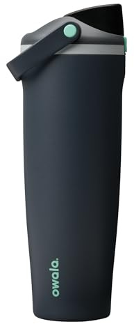 Owala FreeSip Sway Insulated Stainless Steel Water Bottle with Two-Way Spout, Built-In Straw and Bucket Handle, Made for Travel, School, and Sports, 40oz, BPA Free, Leak Proof, Foggy Tide