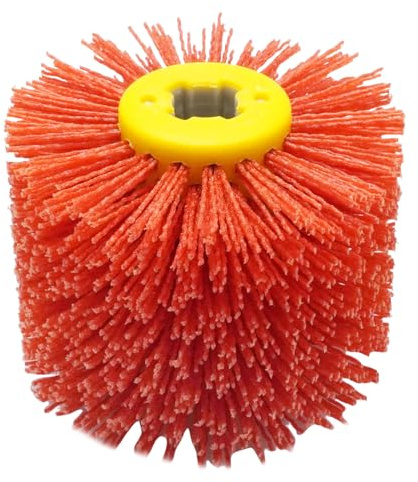 Nylonbürste, 120 Körnung 120x100mm Schleifbürste, für Satiniermaschinen, Holzbearbeitung und Metallpolierarbeiten, Rot