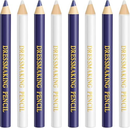 Vayfoni 8PCS Fabric Chalk Pencils - Water Soluble Sewing Chalk - Tailor Marking Pencils for Quilting Embroidery Dressmaking DIY