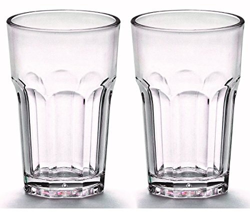 mikken 2 unzerbrechliche Latte Macchiato Gläser aus hochwertigem Kunststoff(Polycarbonat) ca. 300 ml - stapelbar