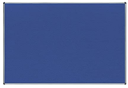 Rocada | Tablón de Anuncios Tapizado | Pizarra Tapizada con Marco de Aluminio | Panel Informativo de Pared para Chinchetas | Tablero con Marco Color Azul | 180 x 120 cm