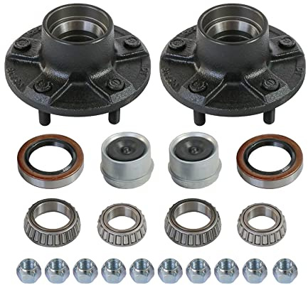 JDMSPEED Trailer Idler Hub Kits 5 on 5 Replacement for 3500 lbs Axle 1/2-20-22018K Set of 2