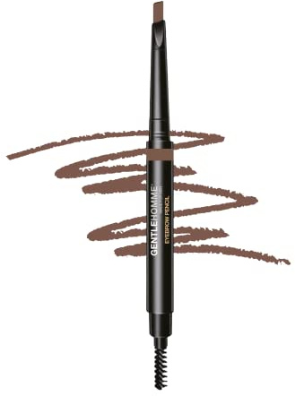 Gentlehomme Herren Augenbrauenstift Wasserfest 2-in-1 Wasserfester Augenbrauenpinsel für Männer, Ultradünn & Präzise (Light Brown)