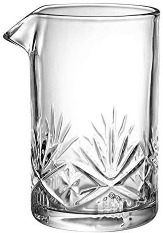 Cabilock Mischglas Aus Kristallglas Mit Dickem Boden Für Cocktails Als Rührglas Für Bar Und Geschnitztes Design Für Getränke