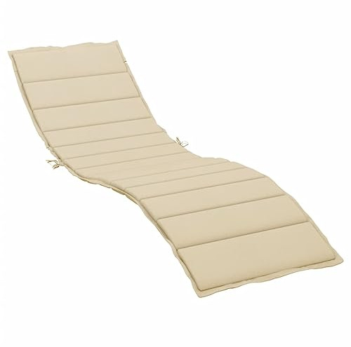 vidaXL Cuscino per Lettino Beige 200x70x3 cm in Tessuto Oxford
