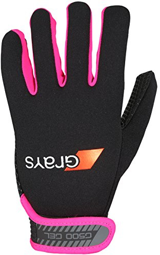 2021 Grays Hockey G500 Gel Gloves (Pair) Black Pink (Small)