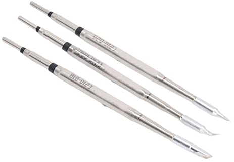 Accessori per Stazioni di Rilavorazione per Saldatura di Ricambio per Testine di Saldatura in Metallo con Punta del Saldatore o Modello JBC 210, Adatto per Spazi Sottili,(C210 020 Punta dritta)