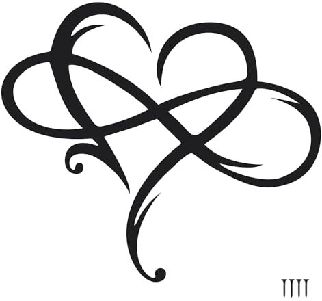 HZBAKLO Metal Wall Art Decor, Infinity Heart Wall Decor Wrought Iron Wall Art Sculpture Love Wall Decor Sign Hanging Decorations for Living Room Wall Art Ornament