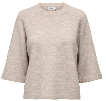 Only Femme Pullover Onlsimoni Pull 3/4 KNT Noos, Pumice Stone, S EU
