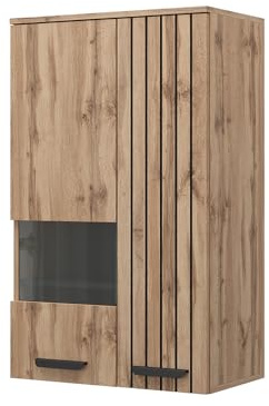 Vicco Armadio a muro Amber, Marrone, 60.2 cm con 2 porte, con vano portaoggetti per spazio aggiuntivo
