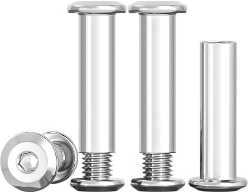 Drenky 10 Piezas M6x25mm Tornillos De Conexión M6 Tornillos De Manguito Acero Inoxidable A2 V2A (10 x Tornillos, 10 x Tuercas Cilíndricas) Conectores De Armario Para Muebles, Armarios