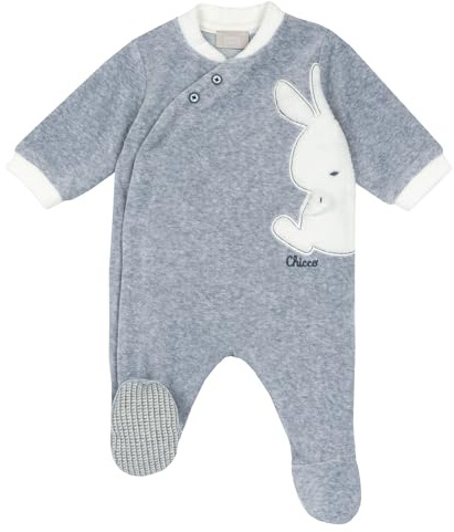 Chicco, Grenouillère Bébé en Chenille Chaude et Douce, avec Ouverture Frontale Pratique, Idéale pour l'Hiver, Vêtements Bébé 0-24 Mois, Designed in Italy