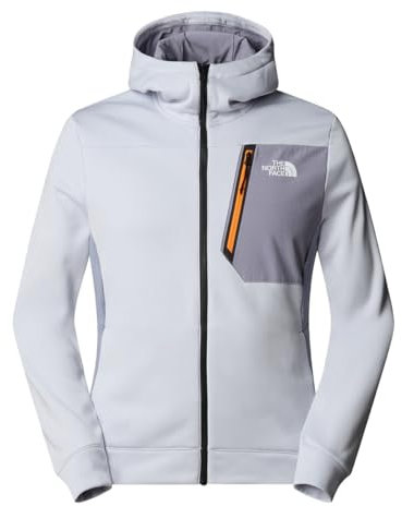 THE NORTH FACE NF0A893QA1S M MA FZ Fleece Maglia Lunga Uomo Mystic Haze/Pearl Mist Taglia S