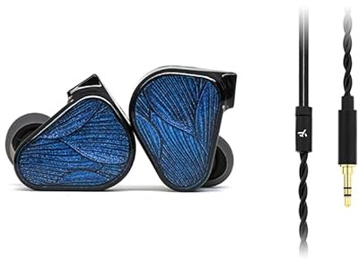 TRUTHEAR X Crinacle Zero : BLUE2 Écouteurs Intra-Auriculaires à Double Pilote Dynamique avec câble détachable (3,5 mm)