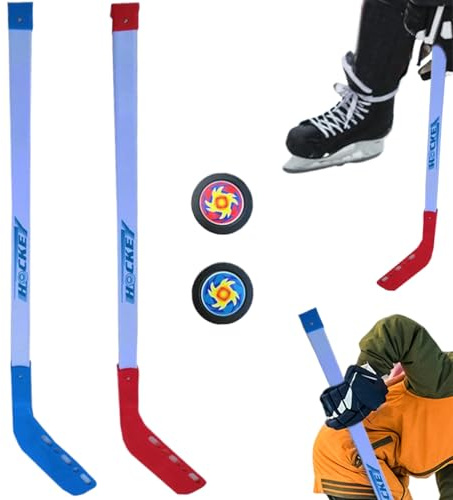Kids Hockey Set, Junior Street Hockey Set Include 28Inch Kids Stick and, Mini Stick for Boys and Girls, Indoor Outdoor Ice Training Toys Gifts