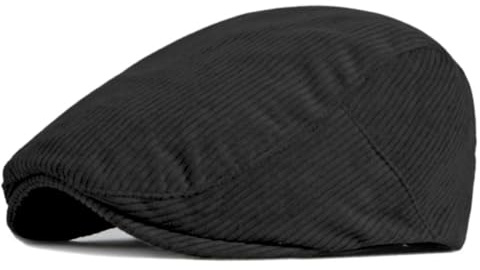 YAMEE Berretto Basco Uomo in Velluto a Coste,Cappello Pittore Piatto Classico,Cappello Flat cap Newsboy Vintage,Cappello da Caccia,Taglia Unica