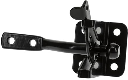 National Hardware Automatic Gate Latch, Black, 4 in Strike, Model N184-861, For Outswing Gates Doors Animal Pens