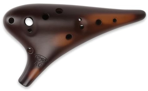 OcarinaWind 12 Hole Alto C Ceramic Ocarina – Forest Whisper | Straw-Fired Collectible with Protective EVA Case