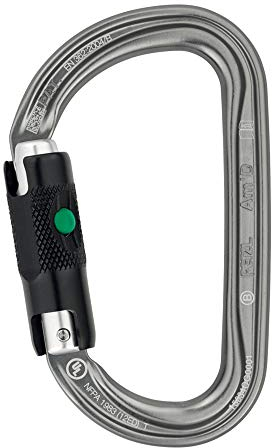 PETZL asymmetrischer Aluminium-Karabiner in D-Form von Petzl - M34A BL grau 45-47