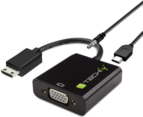 Techly 302921 Cavo Convertitore Adattatore da HDMI™ Mini C a VGA con Micro USB e Audio Nero