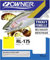 Owner Bienenmaden Forellenhaken 150cm silberfarben - Angelhaken, Größe/Tragkraft/Durchmesser/Inhalt:Gr. 8/4.7kg/0.22mm/9 Haken pro Packung