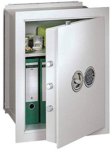 Müller Safe VN 4 Wandtresor, Mechanisches Kombinationsschloss ZKS anstatt des Doppelbartschlosses, Grad 0 nach EN 1143-1, H37xB49xT30 cm, 37 kg