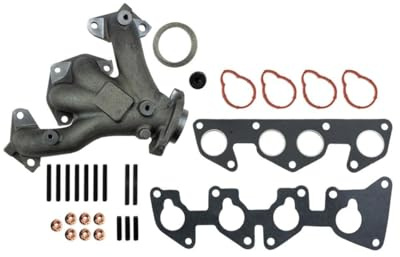 TBVPARTS Colector De Escape 7700873358 Mas Juego De Juntas 7703062062 Hecho De Hierro Dúctil Compatible Para Megane Clio Kangoo 1.4/1.6 7903075033 873358
