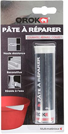 OROK - Pâte à Réparer Époxy Multi-Usages 45g - Colle Bi-Composant Pour Reboucher, Fixer et Réparer Tous Types d'Objets