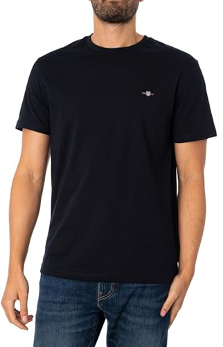 GANT Reg Shield Ss T-shirt för män, svart, 3XL